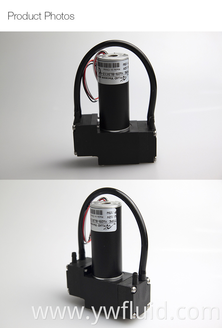 YWfluid 12v 24v OEM Micro Diaphragm Air Pump With High Performance Used for Vacuum Generation